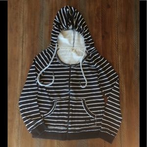 Roxy Knit Top Hoodie Sweater Zip Front